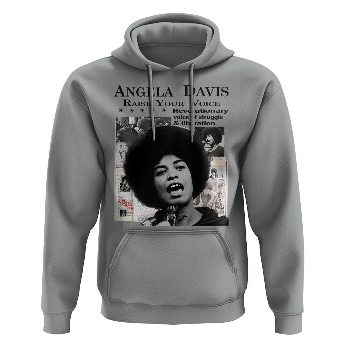 Angela Davis Hoodie Raise Your Voice Revolutionary Power Liberation - Wonder Print Shop