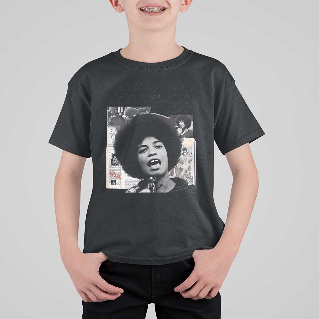 Angela Davis T Shirt For Kid Raise Your Voice Revolutionary Power Liberation - Wonder Print Shop
