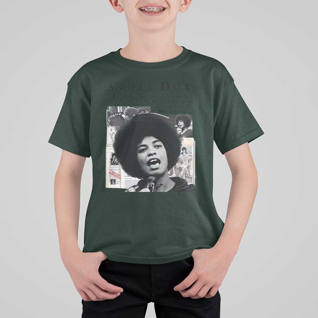 Angela Davis T Shirt For Kid Raise Your Voice Revolutionary Power Liberation - Wonder Print Shop