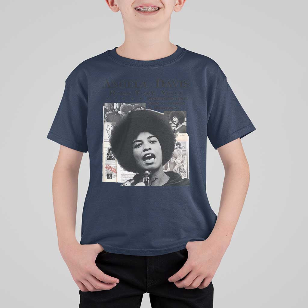 Angela Davis T Shirt For Kid Raise Your Voice Revolutionary Power Liberation - Wonder Print Shop