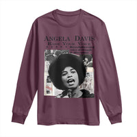 Angela Davis Long Sleeve Shirt Raise Your Voice Revolutionary Power Liberation - Wonder Print Shop