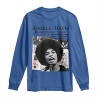 Angela Davis Long Sleeve Shirt Raise Your Voice Revolutionary Power Liberation - Wonder Print Shop