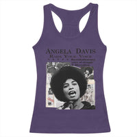 Angela Davis Racerback Tank Top Raise Your Voice Revolutionary Power Liberation - Wonder Print Shop