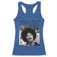 Angela Davis Racerback Tank Top Raise Your Voice Revolutionary Power Liberation - Wonder Print Shop