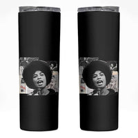 Angela Davis Skinny Tumbler Raise Your Voice Revolutionary Power Liberation - Wonder Print Shop
