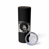 Angela Davis Skinny Tumbler Raise Your Voice Revolutionary Power Liberation - Wonder Print Shop