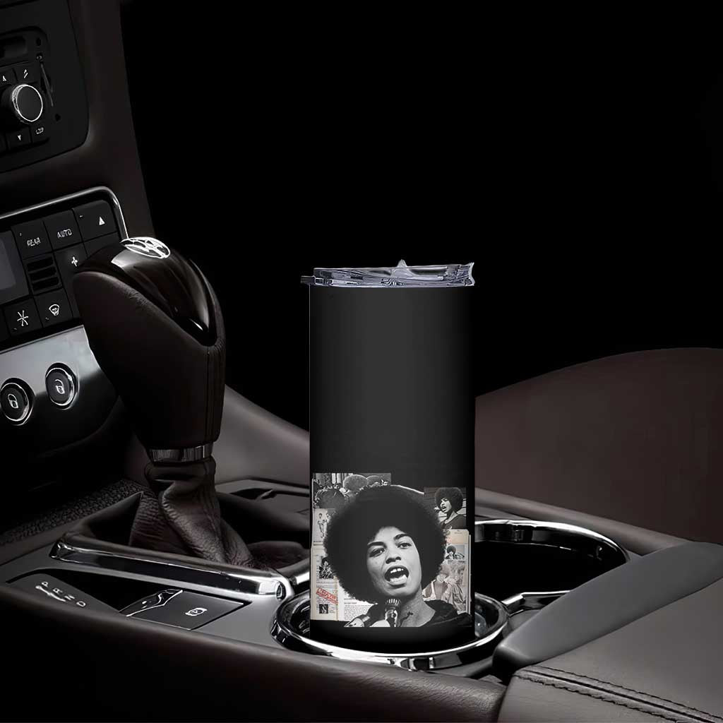 Angela Davis Skinny Tumbler Raise Your Voice Revolutionary Power Liberation - Wonder Print Shop