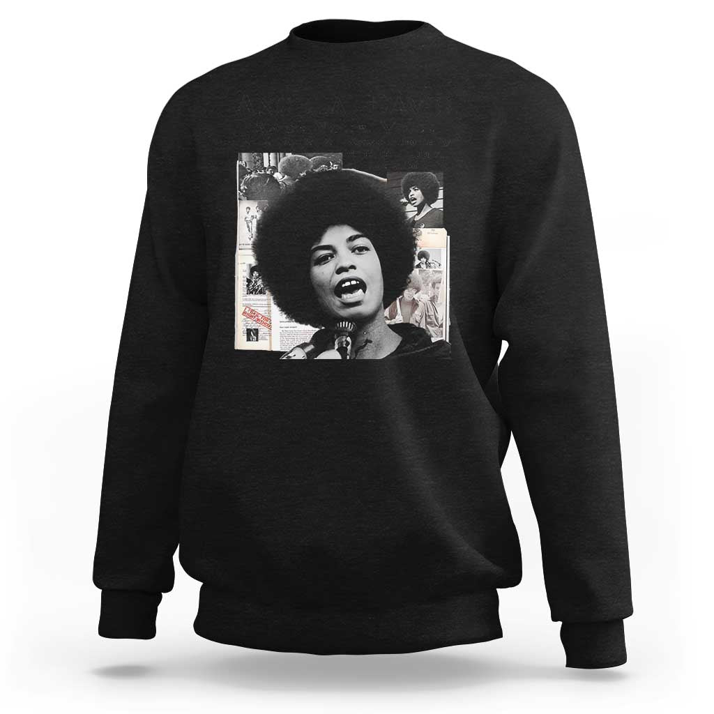 Angela Davis Sweatshirt Raise Your Voice Revolutionary Power Liberation - Wonder Print Shop