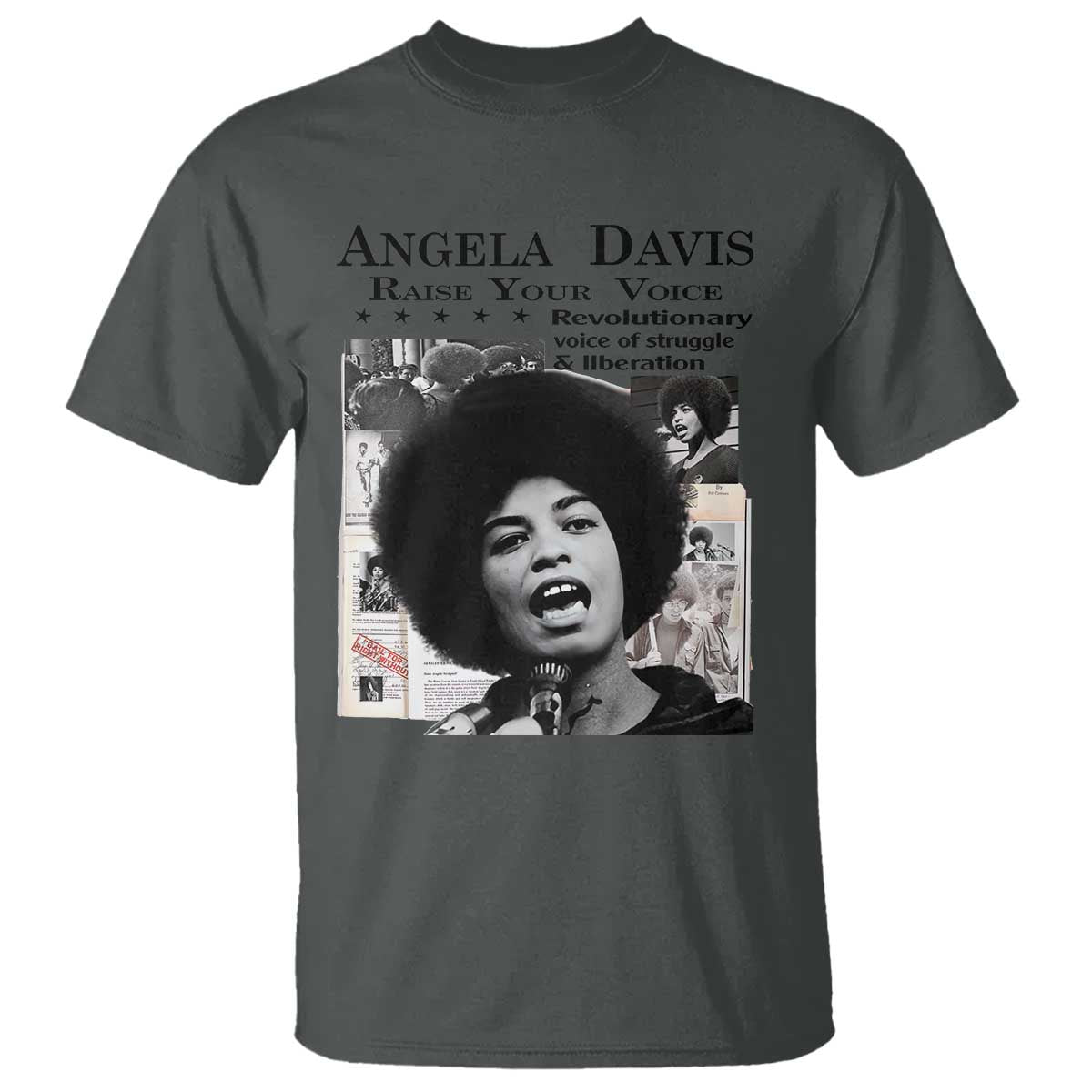 Angela Davis T Shirt Raise Your Voice Revolutionary Power Liberation - Wonder Print Shop