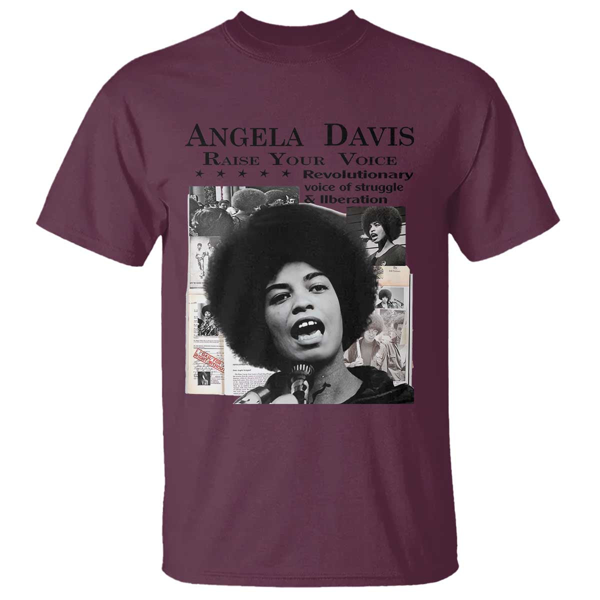 Angela Davis T Shirt Raise Your Voice Revolutionary Power Liberation - Wonder Print Shop