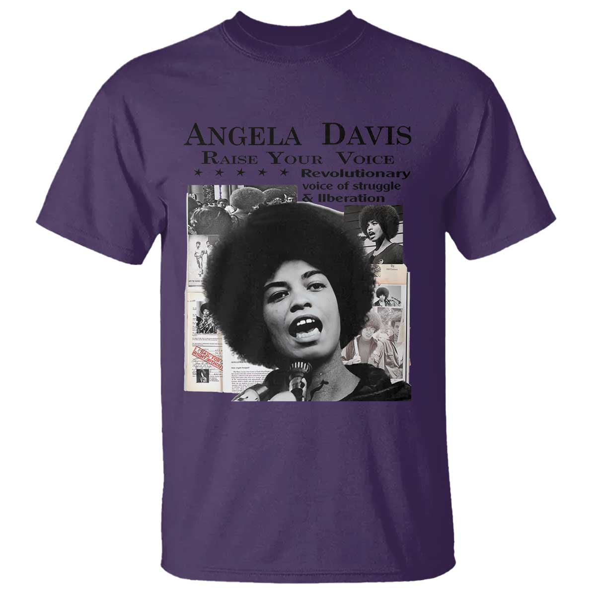 Angela Davis T Shirt Raise Your Voice Revolutionary Power Liberation - Wonder Print Shop