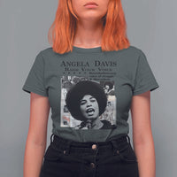 Angela Davis T Shirt For Women Raise Your Voice Revolutionary Power Liberation - Wonder Print Shop