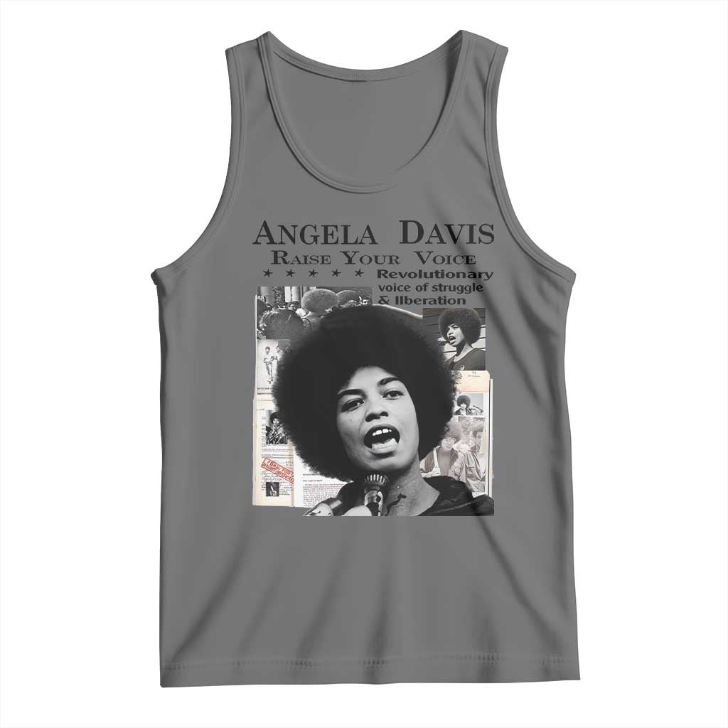 Angela Davis Tank Top Raise Your Voice Revolutionary Power Liberation - Wonder Print Shop
