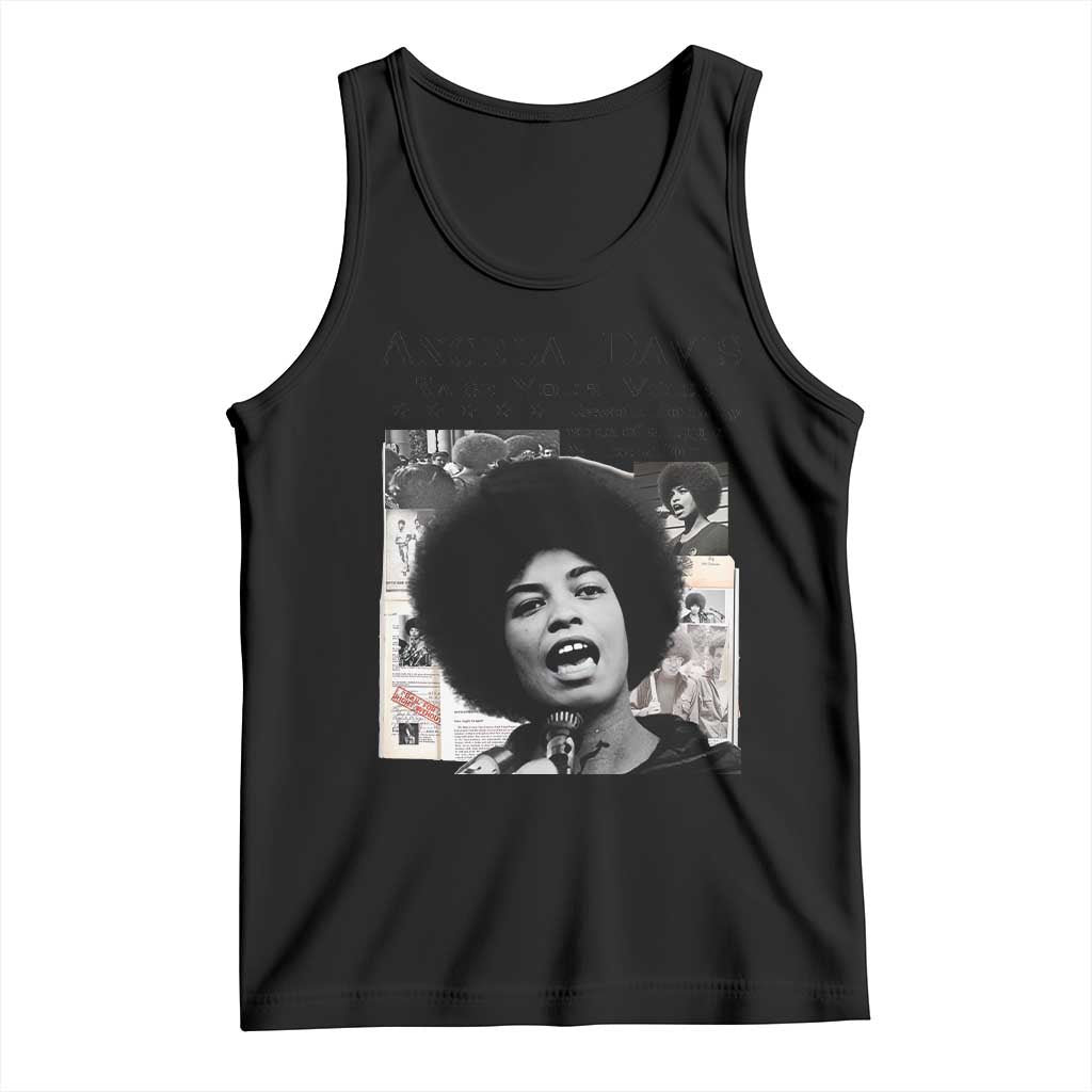 Angela Davis Tank Top Raise Your Voice Revolutionary Power Liberation - Wonder Print Shop