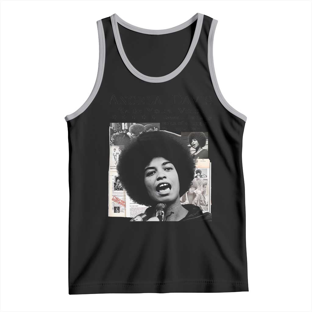 Angela Davis Tank Top Raise Your Voice Revolutionary Power Liberation - Wonder Print Shop