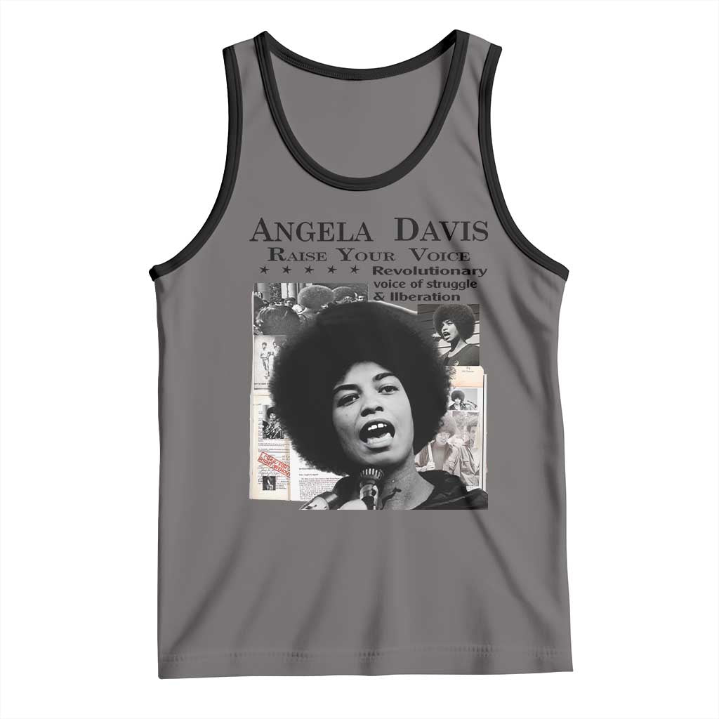 Angela Davis Tank Top Raise Your Voice Revolutionary Power Liberation - Wonder Print Shop