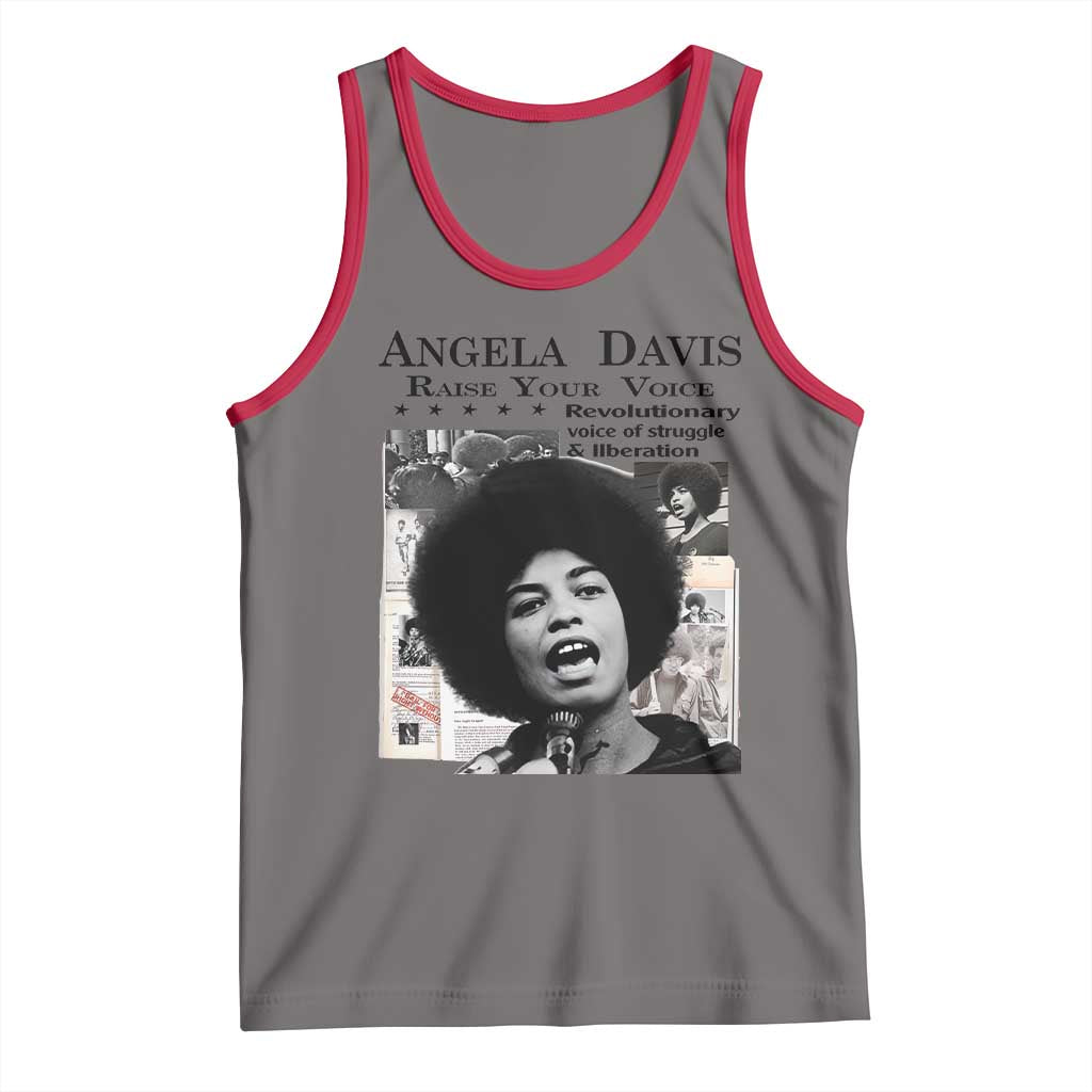 Angela Davis Tank Top Raise Your Voice Revolutionary Power Liberation - Wonder Print Shop