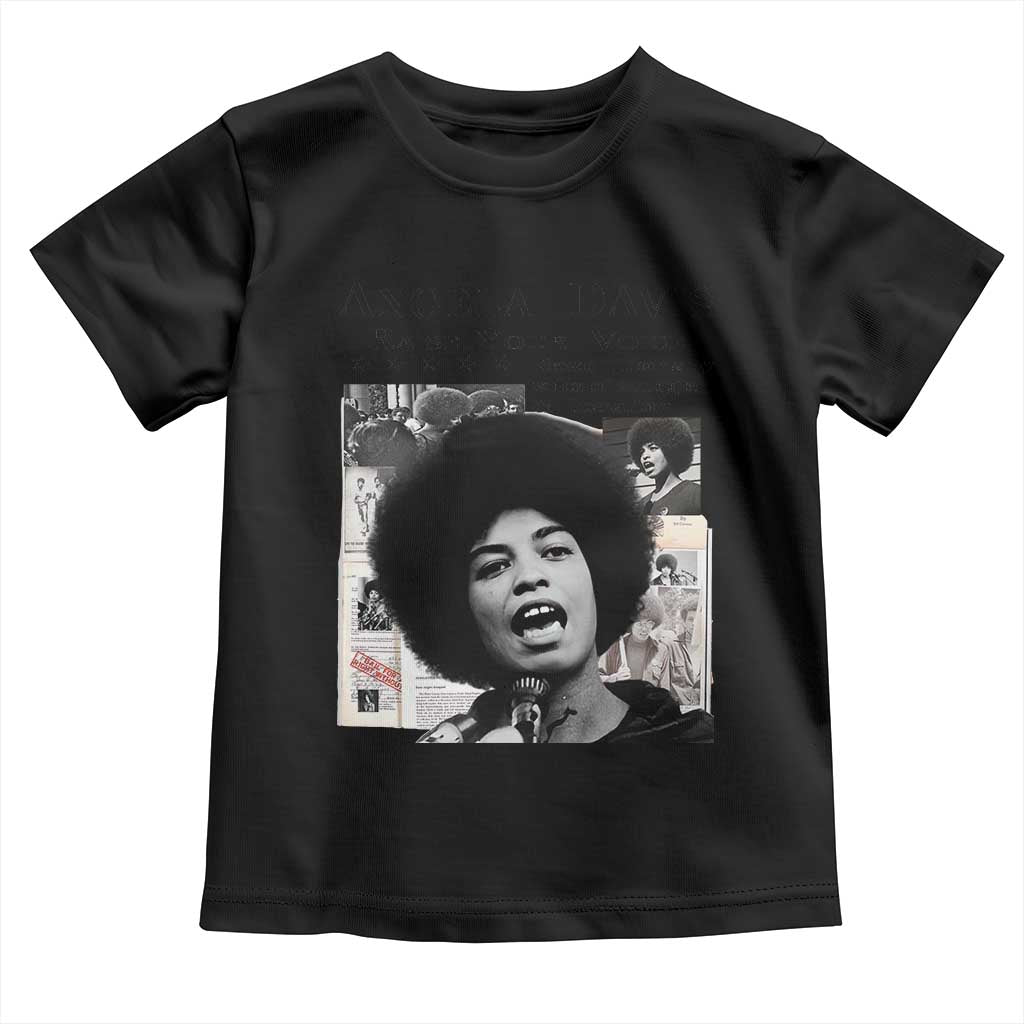 Angela Davis Toddler T Shirt Raise Your Voice Revolutionary Power Liberation - Wonder Print Shop