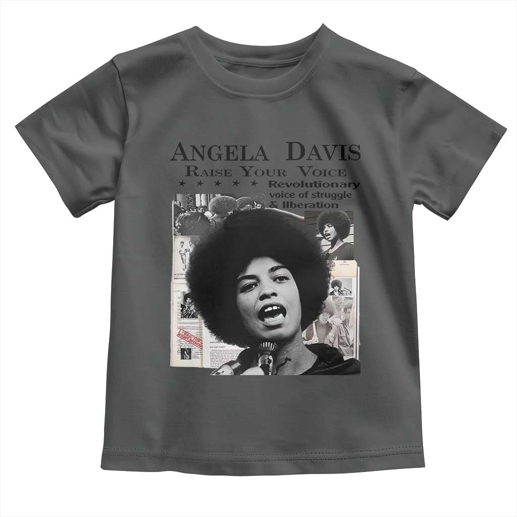 Angela Davis Toddler T Shirt Raise Your Voice Revolutionary Power Liberation - Wonder Print Shop