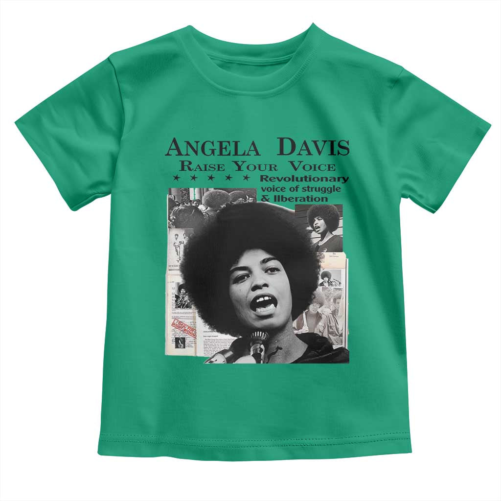 Angela Davis Toddler T Shirt Raise Your Voice Revolutionary Power Liberation - Wonder Print Shop