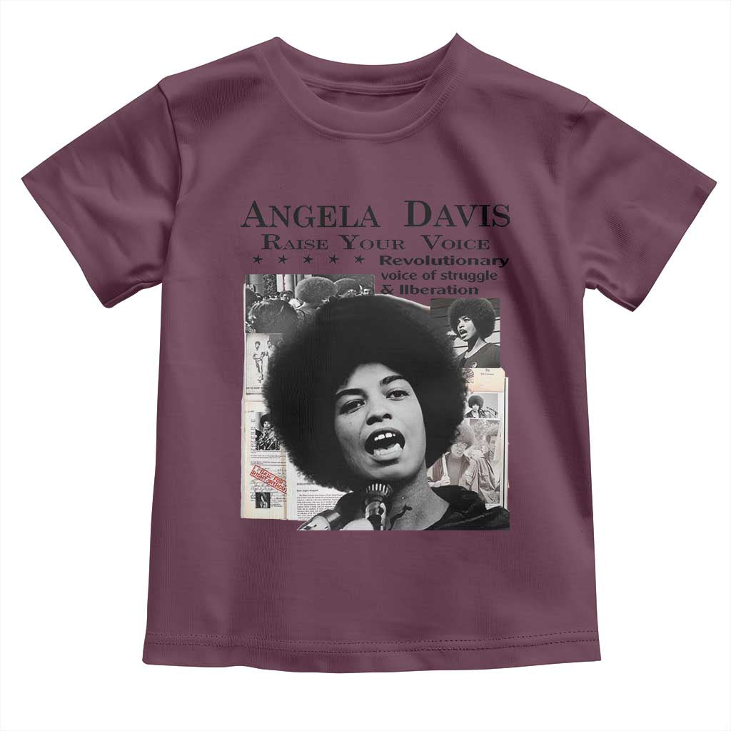 Angela Davis Toddler T Shirt Raise Your Voice Revolutionary Power Liberation - Wonder Print Shop