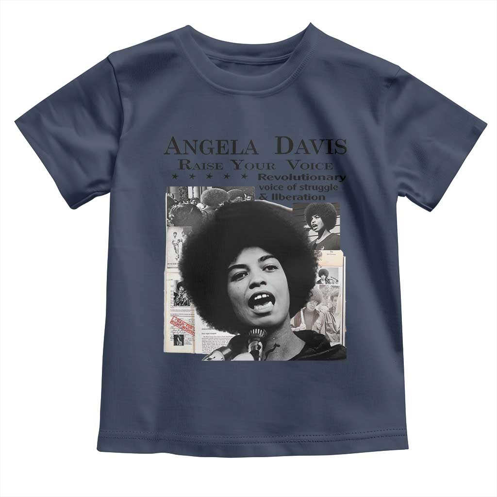 Angela Davis Toddler T Shirt Raise Your Voice Revolutionary Power Liberation - Wonder Print Shop