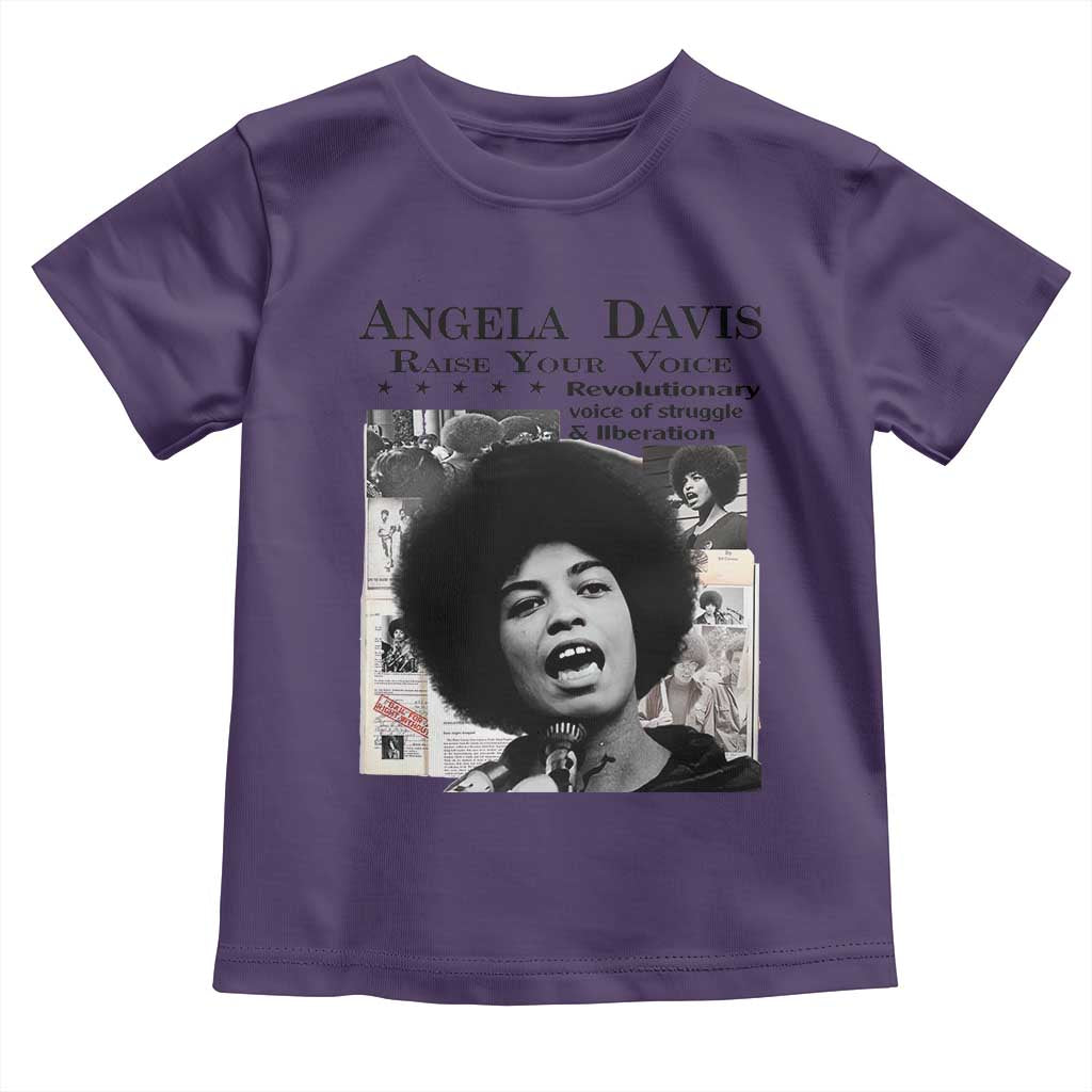 Angela Davis Toddler T Shirt Raise Your Voice Revolutionary Power Liberation - Wonder Print Shop