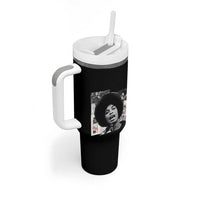 Angela Davis Tumbler With Handle Raise Your Voice Revolutionary Power Liberation - Wonder Print Shop