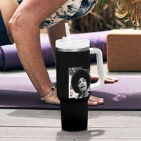 Angela Davis Tumbler With Handle Raise Your Voice Revolutionary Power Liberation - Wonder Print Shop