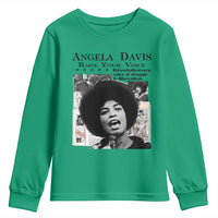 Angela Davis Youth Sweatshirt Raise Your Voice Revolutionary Power Liberation - Wonder Print Shop