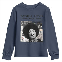 Angela Davis Youth Sweatshirt Raise Your Voice Revolutionary Power Liberation - Wonder Print Shop