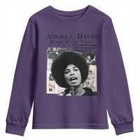 Angela Davis Youth Sweatshirt Raise Your Voice Revolutionary Power Liberation - Wonder Print Shop