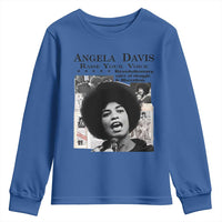 Angela Davis Youth Sweatshirt Raise Your Voice Revolutionary Power Liberation - Wonder Print Shop