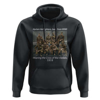Harlem Hellfighters 1919 WWII Heroes Hoodie Cross of War Medal Tribute African American Black History - Wonder Print Shop