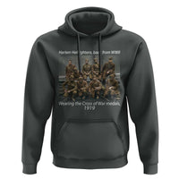 Harlem Hellfighters 1919 WWII Heroes Hoodie Cross of War Medal Tribute African American Black History - Wonder Print Shop