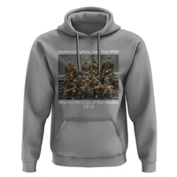 Harlem Hellfighters 1919 WWII Heroes Hoodie Cross of War Medal Tribute African American Black History - Wonder Print Shop