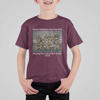 Harlem Hellfighters 1919 WWII Heroes T Shirt For Kid Cross of War Medal Tribute African American Black History - Wonder Print Shop