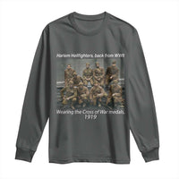 Harlem Hellfighters 1919 WWII Heroes Long Sleeve Shirt Cross of War Medal Tribute African American Black History - Wonder Print Shop