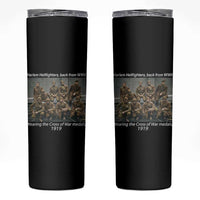 Harlem Hellfighters 1919 WWII Heroes Skinny Tumbler Cross of War Medal Tribute African American Black History - Wonder Print Shop