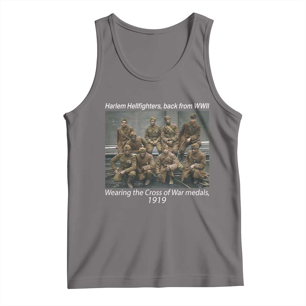 Harlem Hellfighters 1919 WWII Heroes Tank Top Cross of War Medal Tribute African American Black History - Wonder Print Shop