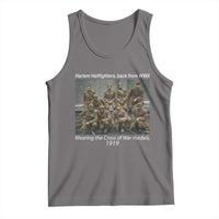 Harlem Hellfighters 1919 WWII Heroes Tank Top Cross of War Medal Tribute African American Black History - Wonder Print Shop
