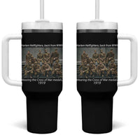 Harlem Hellfighters 1919 WWII Heroes Tumbler With Handle Cross of War Medal Tribute African American Black History - Wonder Print Shop