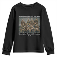 Harlem Hellfighters 1919 WWII Heroes Youth Sweatshirt Cross of War Medal Tribute African American Black History - Wonder Print Shop