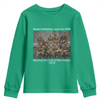 Harlem Hellfighters 1919 WWII Heroes Youth Sweatshirt Cross of War Medal Tribute African American Black History - Wonder Print Shop