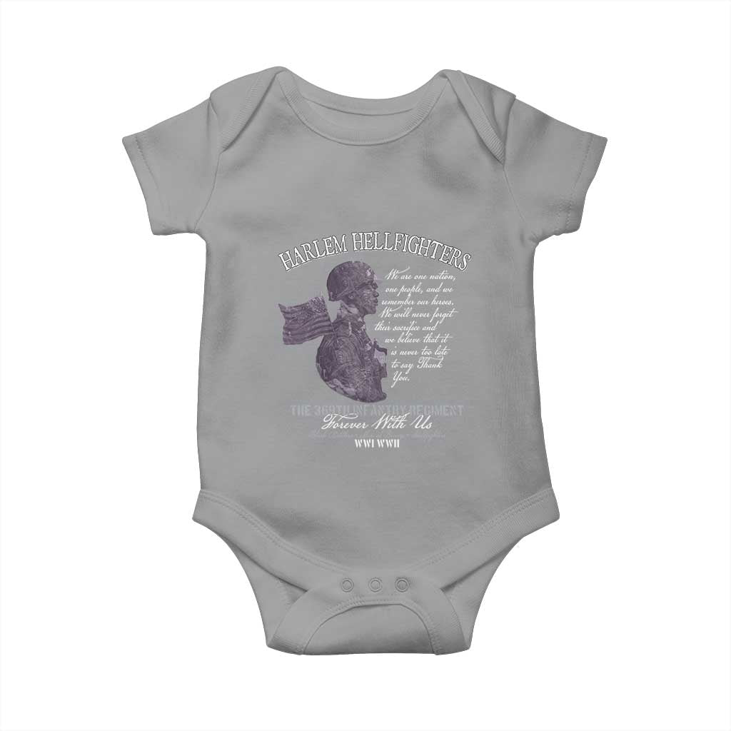 Harlem Hellfighters Tribute Baby Onesie 369th Infantry Regiment Military Soldiers Vintage - Wonder Print Shop