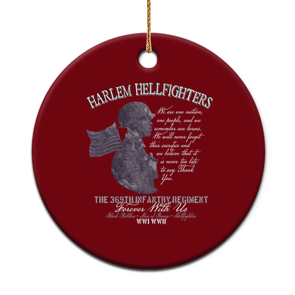 Harlem Hellfighters Tribute Ceramic Ornament 369th Infantry Regiment Military Soldiers Vintage - Wonder Print Shop