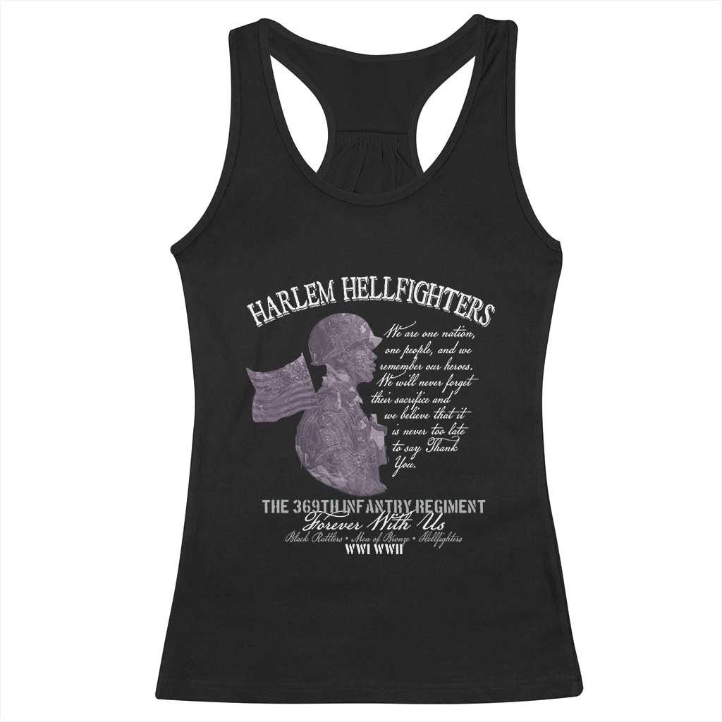 Harlem Hellfighters Tribute Racerback Tank Top 369th Infantry Regiment Military Soldiers Vintage - Wonder Print Shop
