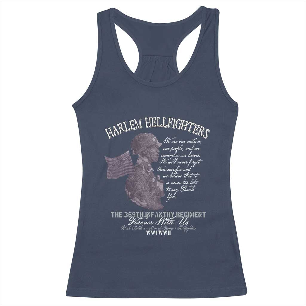 Harlem Hellfighters Tribute Racerback Tank Top 369th Infantry Regiment Military Soldiers Vintage - Wonder Print Shop