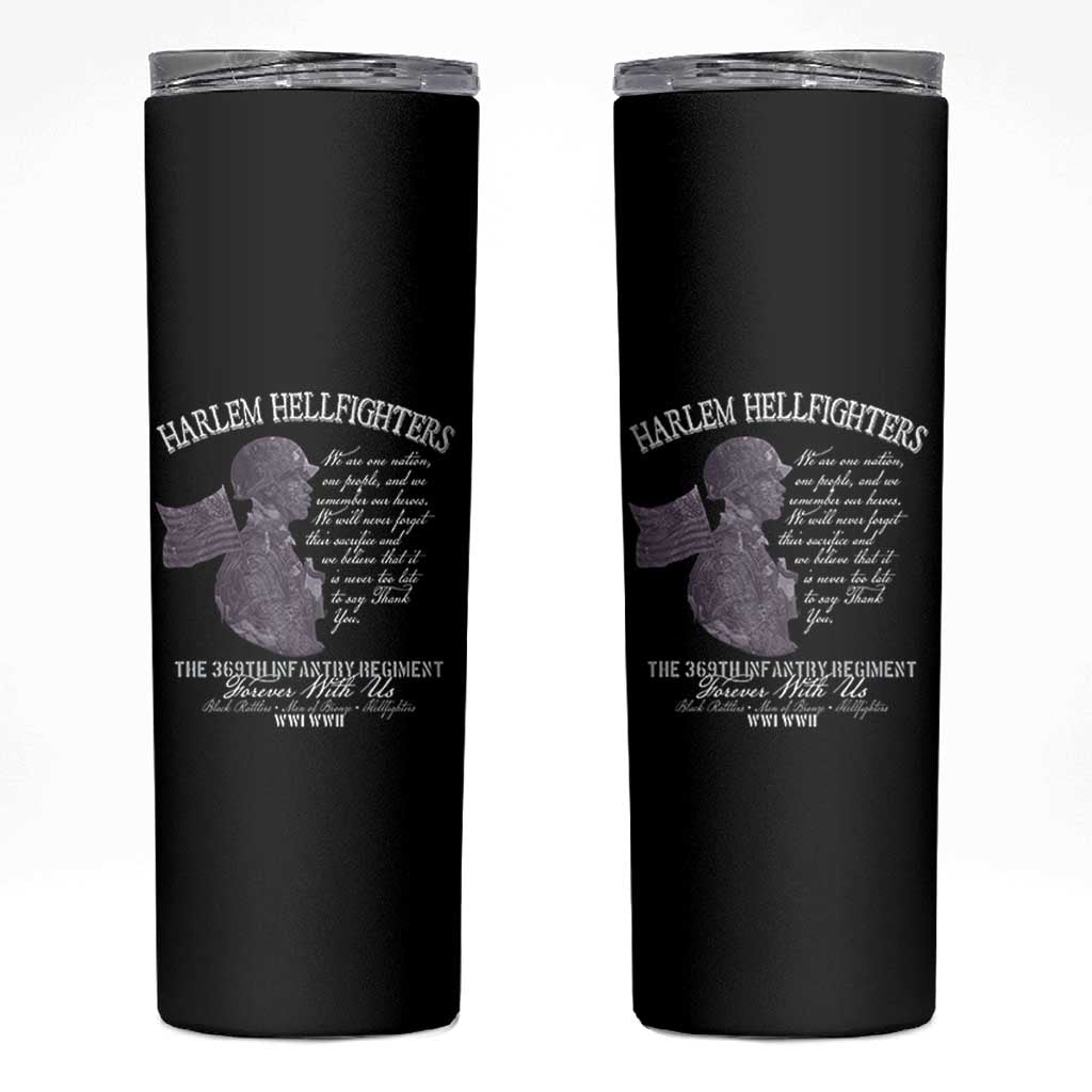 Harlem Hellfighters Tribute Skinny Tumbler 369th Infantry Regiment Military Soldiers Vintage - Wonder Print Shop
