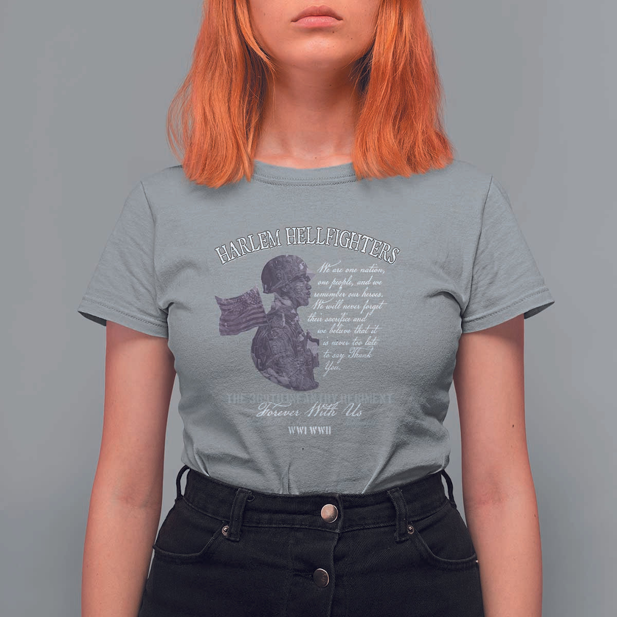 Harlem Hellfighters Tribute T Shirt For Women 369th Infantry Regiment Military Soldiers Vintage - Wonder Print Shop
